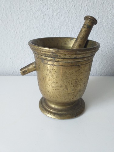 Apotheken mörser bronze mit - mörser,