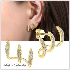 Zirkonia Ohrringe Creolen für