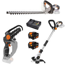 BATAVIA Garten Elektrowerkzeug Set Trimmer Heckenschere Akku Rasentrimmer