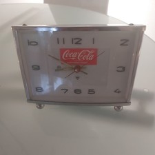 Retro Wecker Coca Cola Vintage Uhr ca 15×10cm Metal  Crom. 