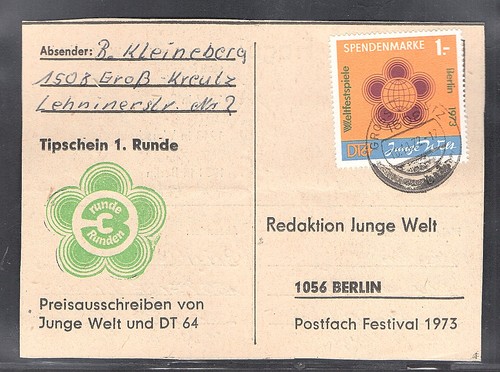 Ddr spendenmarke auf - ddr, 1