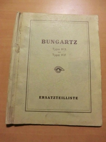 Ersatzteilliste bungartz - bungartz, h3