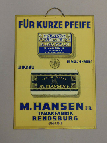 Altes blechschild hansen - blechschild,