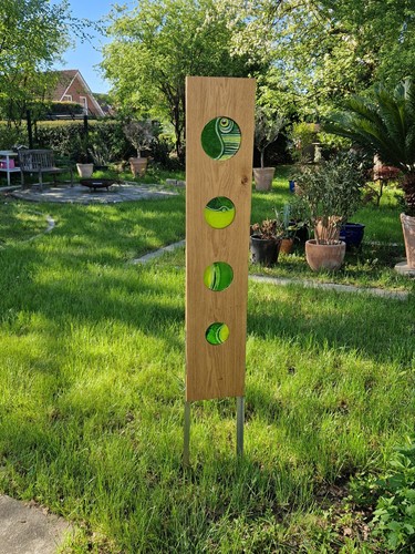 Eichenstehle mit fusionsglas - mit,