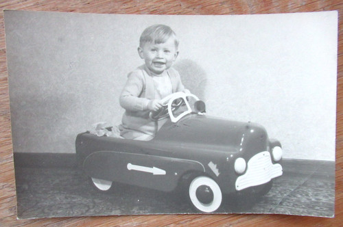 Altes foto spielzeug tretauto - altes,