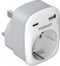 3 in 1 Steckdosenadapter England 3250W USB C A Reisestecker UK Irland Malta