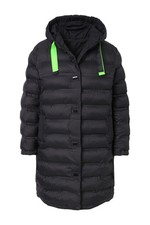 Angel of Style Damen große Größen Steppmantel Straight Fit Kapuze