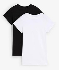 2 Damen Shirt weiß +schwarz