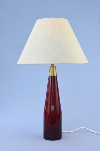 Rote glas tischlampe kastrup - glas,