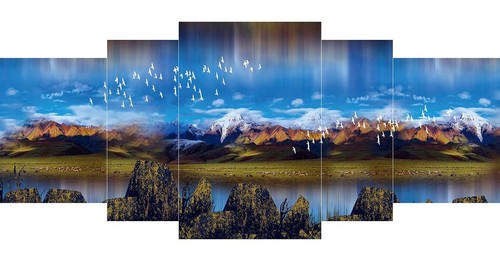 Set von naturlandschaft uv - set,