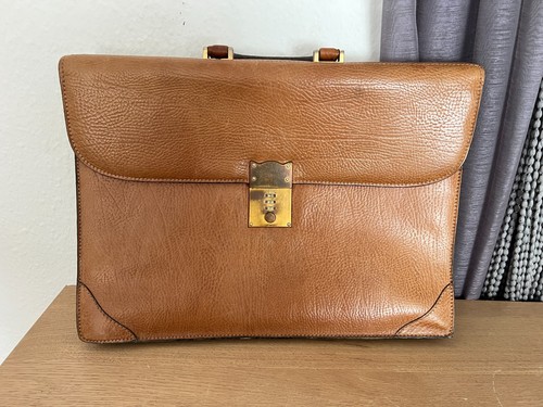 Vintage echtleder aktentasche - vintage,