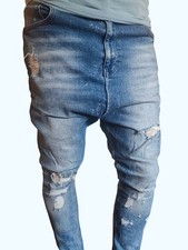 ASOS DROP CROTCH RIPPED JEANS