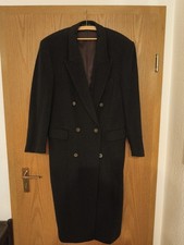 Herren Pure Cashmere Classic Mantel Lang Gr. 48 Dunkelgrau Top Zustand