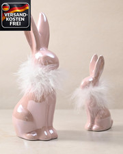 Keramik Osterhasen Figuren Set