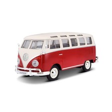 Maisto VW Bus Samba Modellauto 1:25 Türen/Heckklappe öffnen 20cm Rot
