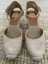 Kanna  Espadrilles, Keilabsatz, Nude,   Leder,  Gr. 38