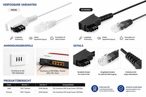 Telefon kabel dsl vdsl - kabel,