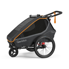 Qeridoo Kidgoo 2 Kinderfahrradanhänger Fahrradanhänger Fidlock Edition Orange