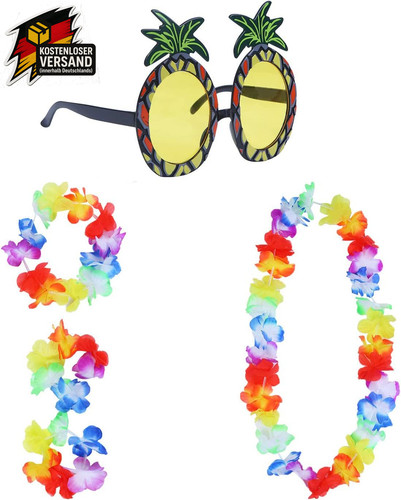 Hawaii kostüm set mit - kostüm,
