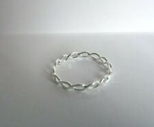 Silberring ohne Steine - 925 Silber - eine feine Kette - Gr. 44 bis Gr. 66