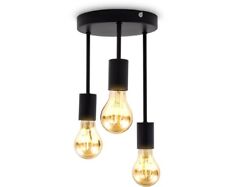 Decken Retro Spot Strahler Lampe BK_DS1458 Metall schwarz matt 19x31cm