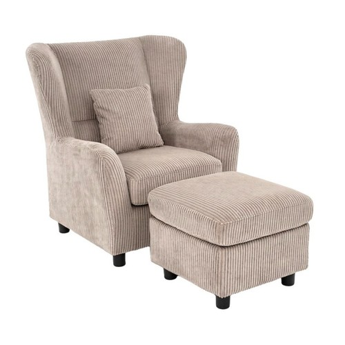 Ohrensessel mit hocker - mit,