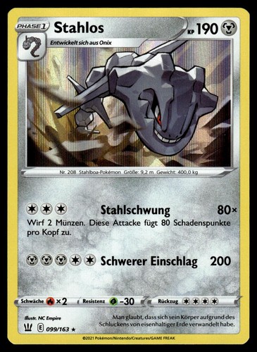 Stahlos 099 163 holo rare - 099/163,