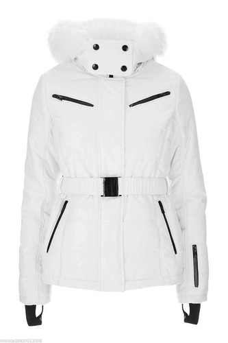 Topshop weiß ski jacke pelz - weiß,