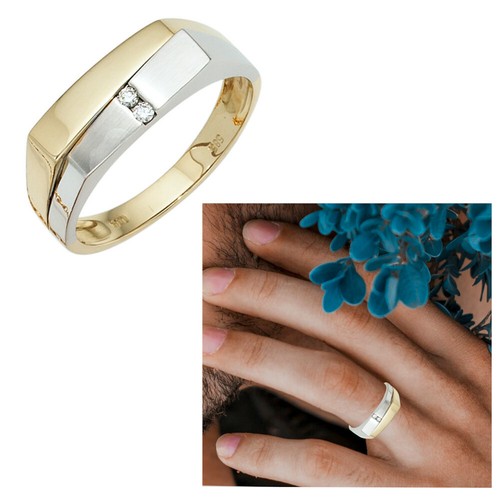 Herren goldring 585 - goldring, gelbgold