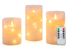CCLIFE LED Kerzen 3er-Set mit