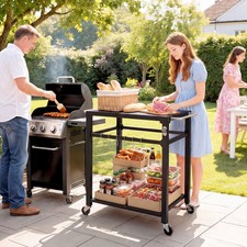 Outsunny grillwagen etagen - outsunny, 2-etagen