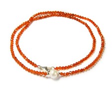 Mandarin-Granate Kette 45+5 cm