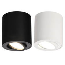 Deckenleuchte LED-Spot EDO MALDA Schwarz IP20 GU10 230V rund Aufbaustrahler 8cm