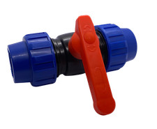 PP Fitting für PE-Rohr Kugelventil Kugelhahn Trinkwasser 20mm 25mm 32mm