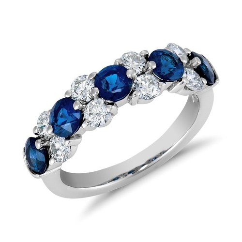 Ring silber blaue weiße - silber,