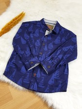 Englandmode Next Hemd blau Boote Junge 92/98 2-3 Jahre