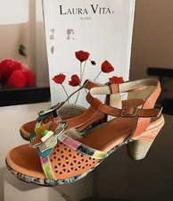 Schöne Neue Laura Vita Sandale Größe 41 Echt Leder Koralle Farbe Laura Vita