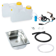 12V Camping Spüle Technik Set Waschbecken Bausatz Spülbecken 325x265x100mm LxBxT