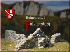 Falknersberg Ruinenreste 1, Bausatz Spur N / Z Modelleisenbahn menbrf014