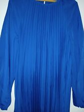 Gr. 44 46 NEU - Plissee Kleid, Ballkleid, Laternenärmel, Babydoll, Royal Blau