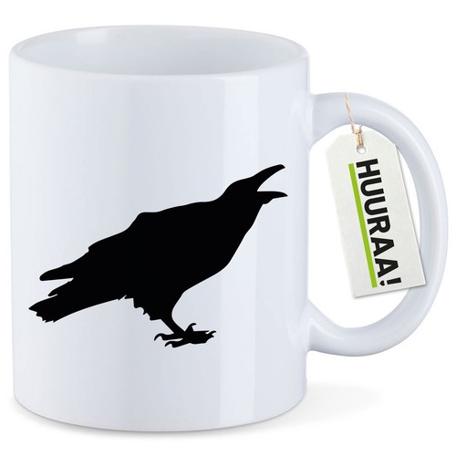 Kaffeetasse rabe silhouette - rabe,