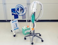 Biewer Mobile Stand Analog Flowmeter mit viel Zubehör Dental Zahnarzt