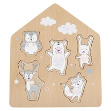 Playtive Steckpuzzle Holz Steckspiel Tiere Feinmotorik Fantasie ab 2 Jahre