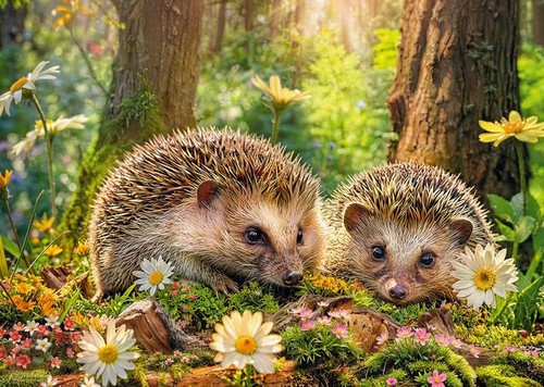 Puzzle niedliche igel - puzzle, t.)