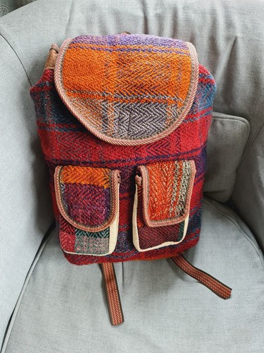 Wolle tweed rucksack tasche - wolle,