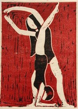 Zwei Turnerinnen, Handstand