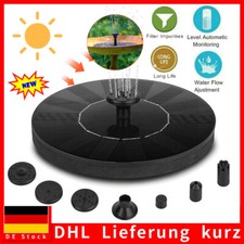1.5W Solarpumpe Solar Teichpumpe Brunnenpumpe Gartenbrunnen Miniteich Brunnen DE