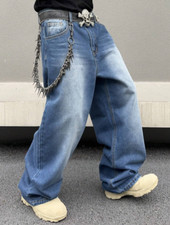 WIDE LEG BAGGY JEANS BLAU Y2K