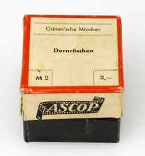 ASCOP Dia Rollfilm Grimm'sche Märchenfilm M2 DORNRÖSCHEN Pouva Laterna Magica