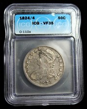 1824/4 Büste Half Dollar 50